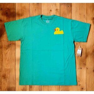 Mcnairy & Co T-shirt Men's Size XL Kelly Green Velvet Rubber Ducky Pocket Jeep